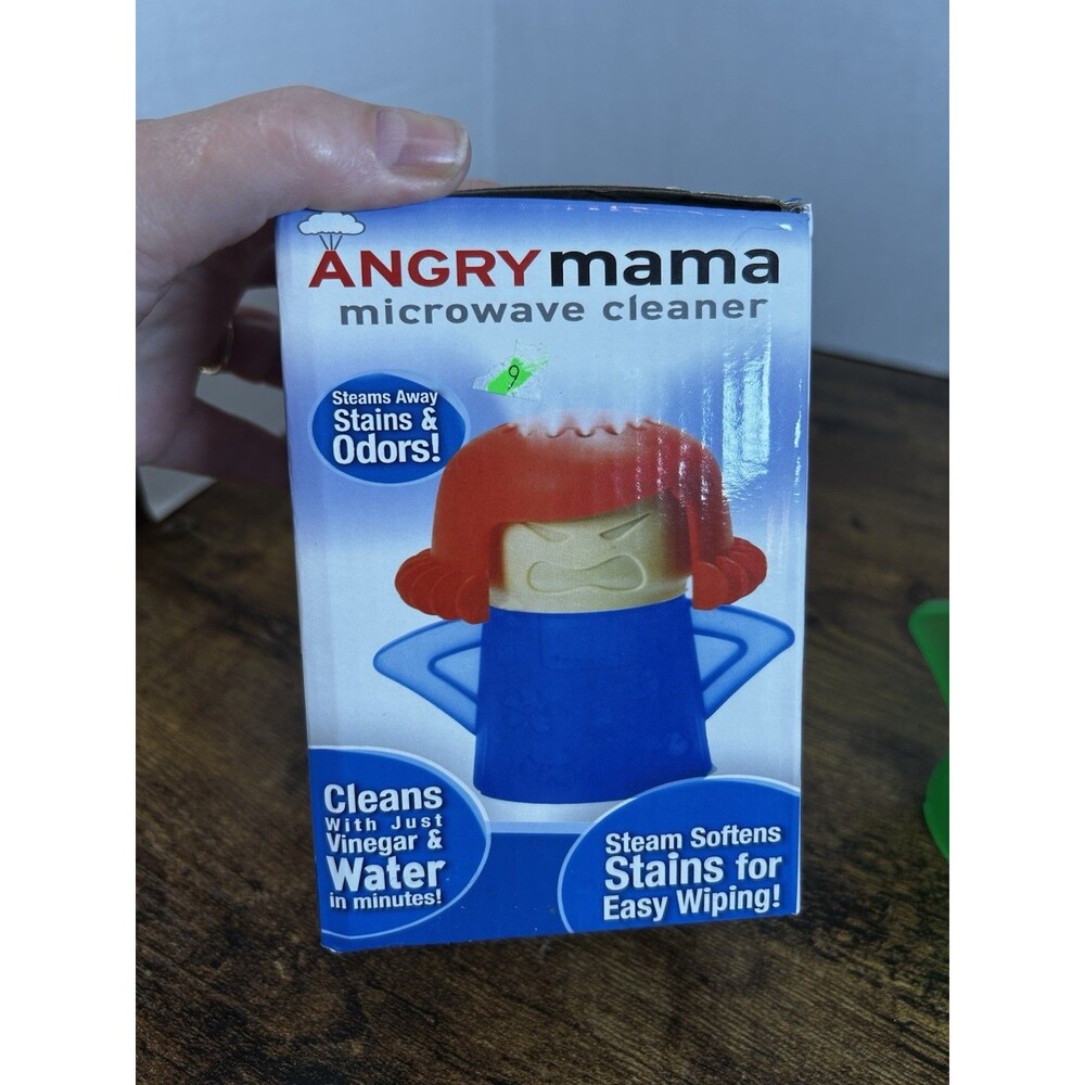 Angry Mama Microwave Cleaner Open Box Vinegar Steam Kitchen Cleaning Gadget - Picture 9 of 12